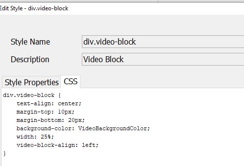 css video block